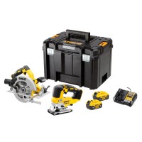 DCK2012P2T 18V XR Brushless 2 Piece Woodworking Power Tool Kit, 2x 5.0Ah Batteries, Charger & TSTAK Case &pound;419.95